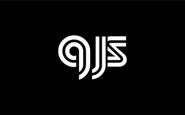 QJS Yaratıcı Eşsiz Modern Harf Logosu Tasarımı. Benzersiz bir harf dizaynına sahip stilize logo, soyut minimalist estetik ve modern cazibe sunar.