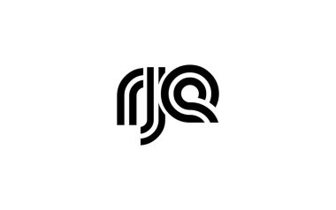 RJE Yaratıcı Eşsiz Modern Harf Logosu Tasarımı. Benzersiz bir harf dizaynına sahip stilize logo, soyut minimalist estetik ve modern cazibe sunar.