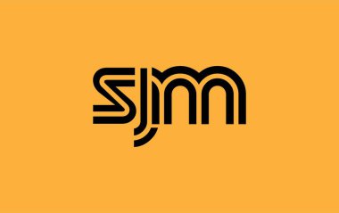 SJM Yaratıcı Eşsiz Modern Harf Logosu Tasarımı. Benzersiz bir harf dizaynına sahip stilize logo, soyut minimalist estetik ve modern cazibe sunar.