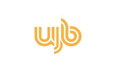 UJB Yaratıcı Eşsiz Modern Harf Logosu Tasarımı. Benzersiz bir harf dizaynına sahip stilize logo, soyut minimalist estetik ve modern cazibe sunar.