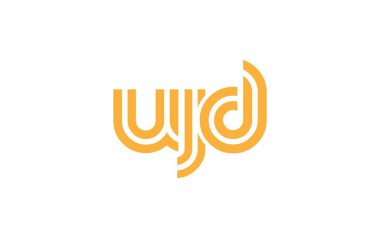 UJD Yaratıcı Eşsiz Modern Harf Logosu Tasarımı. Benzersiz bir harf dizaynına sahip stilize logo, soyut minimalist estetik ve modern cazibe sunar.