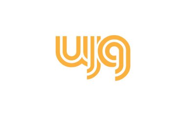 UJG Yaratıcı Eşsiz Modern Harf Logosu Tasarımı. Benzersiz bir harf dizaynına sahip stilize logo, soyut minimalist estetik ve modern cazibe sunar.