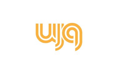 UJQ Yaratıcı Eşsiz Modern Harf Logosu Tasarımı. Benzersiz bir harf dizaynına sahip stilize logo, soyut minimalist estetik ve modern cazibe sunar.