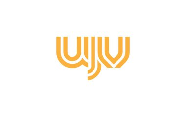 UJV Yaratıcı Eşsiz Modern Harf Logosu Tasarımı. Benzersiz bir harf dizaynına sahip stilize logo, soyut minimalist estetik ve modern cazibe sunar.