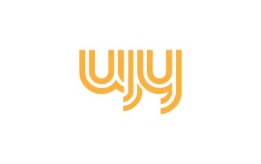 UJY Yaratıcı Eşsiz Modern Harf Logosu Tasarımı. Benzersiz bir harf dizaynına sahip stilize logo, soyut minimalist estetik ve modern cazibe sunar.