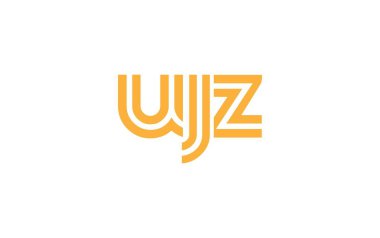 UJZ Yaratıcı Eşsiz Modern Harf Logosu Tasarımı. Benzersiz bir harf dizaynına sahip stilize logo, soyut minimalist estetik ve modern cazibe sunar.