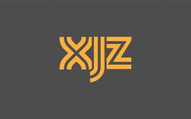 XJZ Yaratıcı Eşsiz Modern Harf Logosu Tasarımı. Benzersiz bir harf dizaynına sahip stilize logo, soyut minimalist estetik ve modern cazibe sunar.