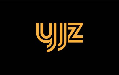 YJZ Yaratıcı Eşsiz Modern Harf Logosu Tasarımı. Benzersiz bir harf dizaynına sahip stilize logo, soyut minimalist estetik ve modern cazibe sunar.