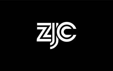 ZJC Yaratıcı Eşsiz Modern Harf Logosu Tasarımı. Benzersiz bir harf dizaynına sahip stilize logo, soyut minimalist estetik ve modern cazibe sunar.