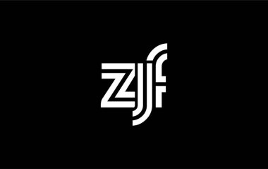 ZJF Yaratıcı Eşsiz Modern Harf Logosu Tasarımı. Benzersiz bir harf dizaynına sahip stilize logo, soyut minimalist estetik ve modern cazibe sunar.