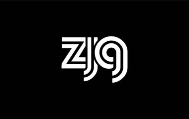 ZJG Yaratıcı Eşsiz Modern Harf Logosu Tasarımı. Benzersiz bir harf dizaynına sahip stilize logo, soyut minimalist estetik ve modern cazibe sunar.