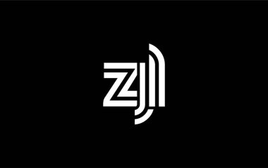 ZJL Yaratıcı Eşsiz Modern Harf Logosu Tasarımı. Benzersiz bir harf dizaynına sahip stilize logo, soyut minimalist estetik ve modern cazibe sunar.