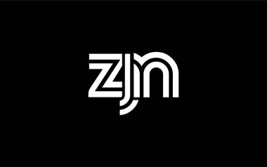 ZJN Yaratıcı Eşsiz Modern Harf Logosu Tasarımı. Benzersiz bir harf dizaynına sahip stilize logo, soyut minimalist estetik ve modern cazibe sunar.