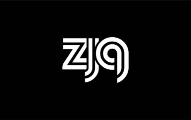 ZJQ Yaratıcı Eşsiz Modern Harf Logosu Tasarımı. Benzersiz bir harf dizaynına sahip stilize logo, soyut minimalist estetik ve modern cazibe sunar.