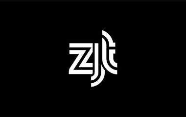 ZJT Yaratıcı Eşsiz Modern Harf Logosu Tasarımı. Benzersiz bir harf dizaynına sahip stilize logo, soyut minimalist estetik ve modern cazibe sunar.