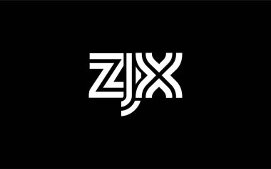 ZJX Yaratıcı Eşsiz Modern Harf Logosu Tasarımı. Benzersiz bir harf dizaynına sahip stilize logo, soyut minimalist estetik ve modern cazibe sunar.