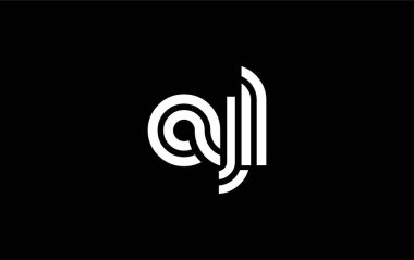 AJL Yaratıcı Eşsiz Modern Harf Logosu Tasarımı. Benzersiz bir harf dizaynına sahip stilize logo, soyut minimalist estetik ve modern cazibe sunar.