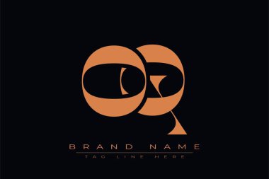 OQ ilk harf logosu tasarımı. O ve Q harfi lüks alfabe harfi simge şablonu