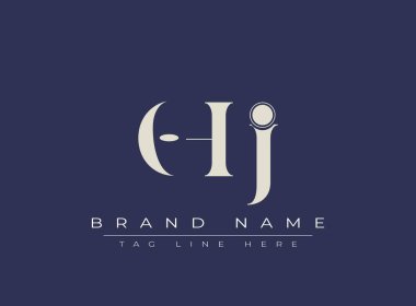 OHJ soyut harf logosu tasarımı. Bu logo üç soyut harf tarafından tasarlanmıştır..