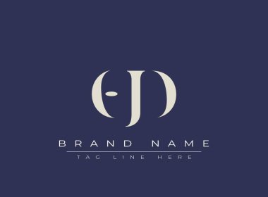 OJD soyut harf logosu tasarımı. Bu logo üç soyut harf tarafından tasarlanmıştır..