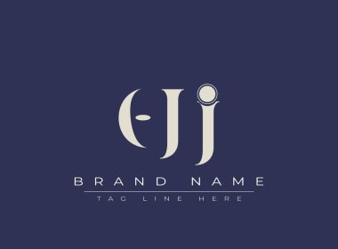 OJJ soyut harf logosu tasarımı. Bu logo üç soyut harf tarafından tasarlanmıştır..