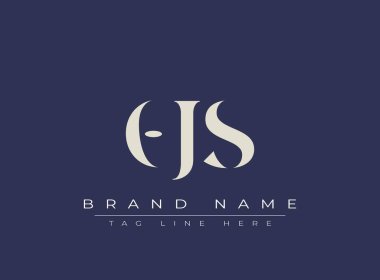 OJS soyut harf logosu tasarımı. Bu logo üç soyut harf tarafından tasarlanmıştır..