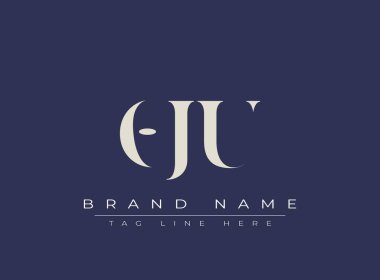 OJU soyut harf logosu tasarımı. Bu logo üç soyut harf tarafından tasarlanmıştır..