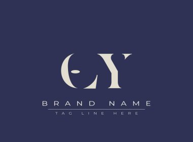 Sadece soyut harf logosu tasarımı. Bu logo üç soyut harf tarafından tasarlanmıştır..