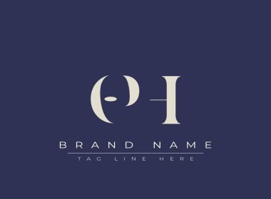 OPH soyut harf logosu tasarımı. Bu logo üç soyut harf tarafından tasarlanmıştır..