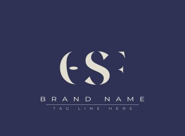 OSF soyut harf logosu tasarımı. Bu logo üç soyut harf tarafından tasarlanmıştır..