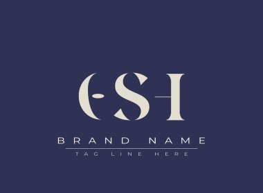 OSH soyut harf logosu tasarımı. Bu logo üç soyut harf tarafından tasarlanmıştır..