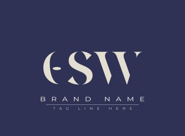 OSW soyut harf logosu tasarımı. Bu logo üç soyut harf tarafından tasarlanmıştır..