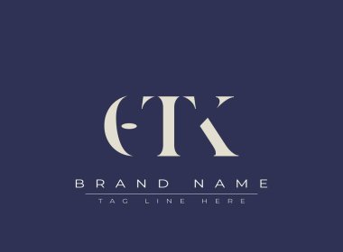 OTK soyut harf logosu tasarımı. Bu logo üç soyut harf tarafından tasarlanmıştır..