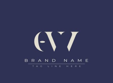 OVV soyut harf logosu tasarımı. Bu logo üç soyut harf tarafından tasarlanmıştır..