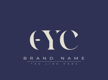 OYC soyut harf logosu tasarımı. Bu logo üç soyut harf tarafından tasarlanmıştır..