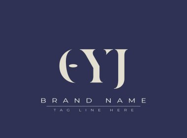 OYJ soyut harf logosu tasarımı. Bu logo üç soyut harf tarafından tasarlanmıştır..