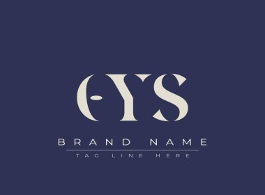 OYS soyut harf logosu tasarımı. Bu logo üç soyut harf tarafından tasarlanmıştır..