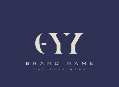 OYY soyut harf logo tasarımı. Bu logo üç soyut harf tarafından tasarlanmıştır..