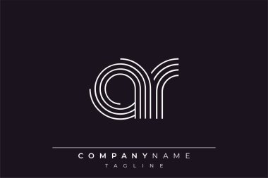 Yaratıcı AR çizgileri harf logosu tasarımı. Çağdaş markalaşma için uygun doğrusal desenleri ve baş harfleri olan basit ve zarif bir soyut logo tasarımı. Monokromatik stil modern, şık bir cazibe katıyor ve profesyonelliği vurguluyor..