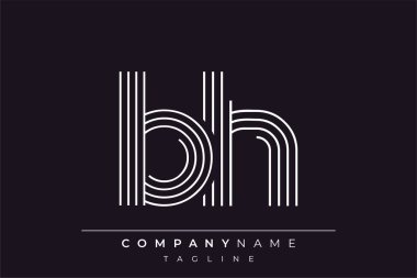 Yaratıcı BH harf logosu dizaynı. Çağdaş markalaşma için uygun doğrusal desenleri ve baş harfleri olan basit ve zarif bir soyut logo tasarımı. Monokromatik stil modern, şık bir cazibe katıyor ve profesyonelliği vurguluyor..
