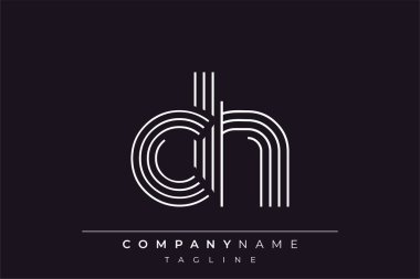Yaratıcı CH çizgileri harf logosu tasarımı. Çağdaş markalaşma için uygun doğrusal desenleri ve baş harfleri olan basit ve zarif bir soyut logo tasarımı. Monokromatik stil modern, şık bir cazibe katıyor ve profesyonelliği vurguluyor..