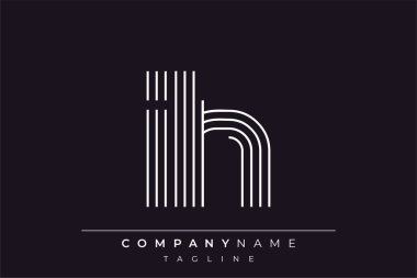 Yaratıcı IH çizgileri harf logosu tasarımı. Çağdaş markalaşma için uygun doğrusal desenleri ve baş harfleri olan basit ve zarif bir soyut logo tasarımı. Monokromatik stil modern, şık bir cazibe katıyor ve profesyonelliği vurguluyor..