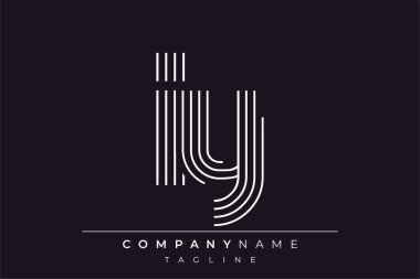 Yaratıcı IY çizgileri harf logosu tasarımı. Çağdaş markalaşma için uygun doğrusal desenleri ve baş harfleri olan basit ve zarif bir soyut logo tasarımı. Monokromatik stil modern, şık bir cazibe katıyor ve profesyonelliği vurguluyor..