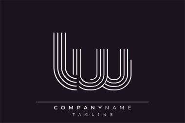 Yaratıcı LW çizgileri harf logosu tasarımı. Çağdaş markalaşma için uygun doğrusal desenleri ve baş harfleri olan basit ve zarif bir soyut logo tasarımı. Monokromatik stil modern, şık bir cazibe katıyor ve profesyonelliği vurguluyor..