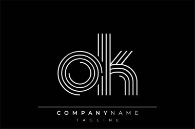 Yaratıcı OK çizgileri harf logosu tasarımı. Çağdaş markalaşma için uygun doğrusal desenleri ve baş harfleri olan basit ve zarif bir soyut logo tasarımı. Monokromatik stil modern, şık bir cazibe katıyor ve profesyonelliği vurguluyor..