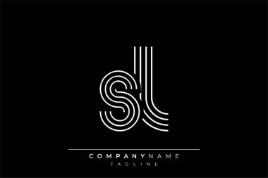 Yaratıcı SL çizgileri harf logosu tasarımı. Çağdaş markalaşma için uygun doğrusal desenleri ve baş harfleri olan basit ve zarif bir soyut logo tasarımı. Monokromatik stil modern, şık bir cazibe katıyor ve profesyonelliği vurguluyor..