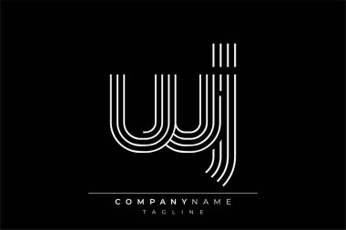 Yaratıcı WJ çizgileri harf logosu tasarımı. Çağdaş markalaşma için uygun doğrusal desenleri ve baş harfleri olan basit ve zarif bir soyut logo tasarımı. Monokromatik stil modern, şık bir cazibe katıyor ve profesyonelliği vurguluyor..
