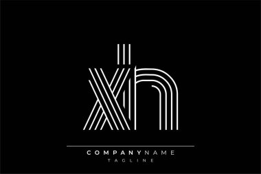 Yaratıcı XH çizgileri harf logosu tasarımı. Çağdaş markalaşma için uygun doğrusal desenleri ve baş harfleri olan basit ve zarif bir soyut logo tasarımı. Monokromatik stil modern, şık bir cazibe katıyor ve profesyonelliği vurguluyor..