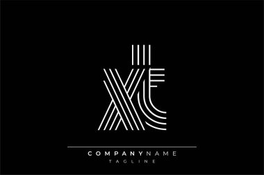 Yaratıcı XT çizgileri harf logosu tasarımı. Çağdaş markalaşma için uygun doğrusal desenleri ve baş harfleri olan basit ve zarif bir soyut logo tasarımı. Monokromatik stil modern, şık bir cazibe katıyor ve profesyonelliği vurguluyor..