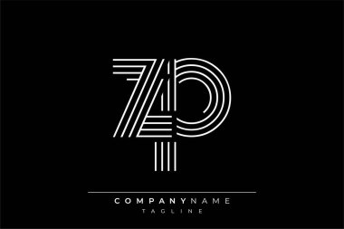 Yaratıcı ZP çizgileri harf logosu tasarımı. Çağdaş markalaşma için uygun doğrusal desenleri ve baş harfleri olan basit ve zarif bir soyut logo tasarımı. Monokromatik stil modern, şık bir cazibe katıyor ve profesyonelliği vurguluyor..